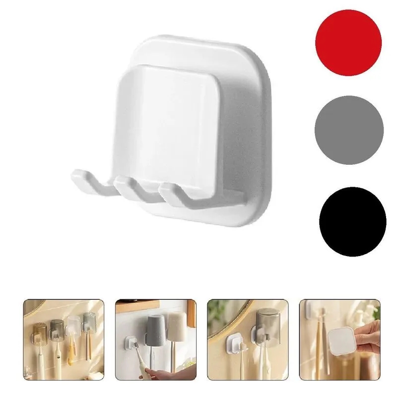 Suporte Para Escova De Dentes Em Plástico Branco