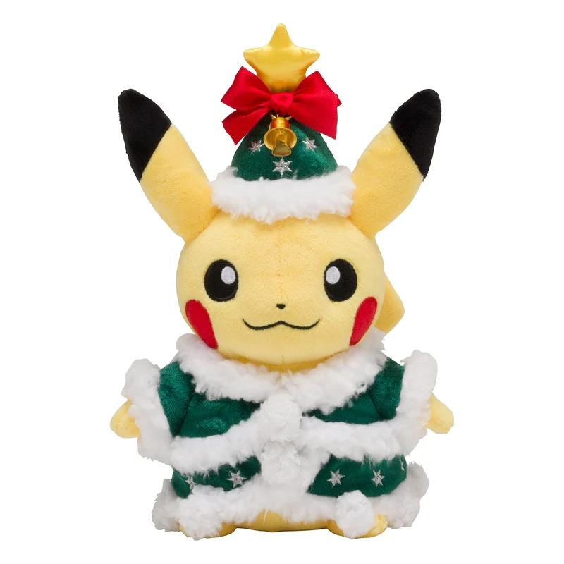 Pokemon Center Original Plush Toy Christmas 2017 Pikachu H23xW10.5xD15cm NEW