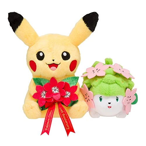 Pokemon Center Original Pair Plush Doll Pikachu & Shaymin 20th anniversary NEW