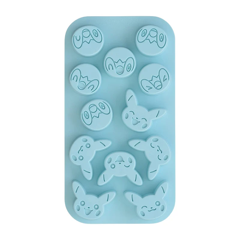 Pokemon Center Original Ice Tray Pikachu and Piplup silicone Light Blue NEW