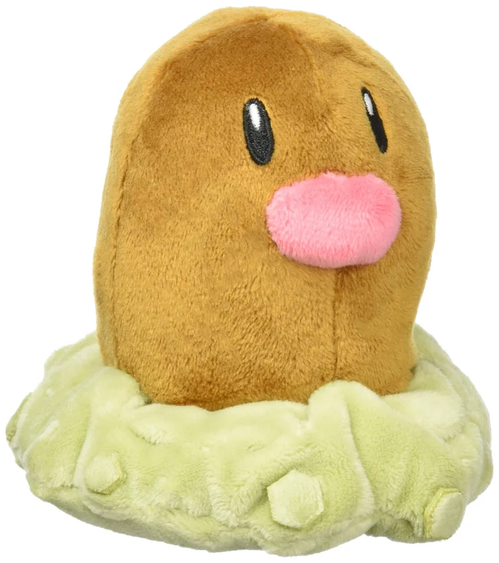 Pokemon Center Original Pokemon fit Plush Doll Diglett H11.5xW12xD10cm Polyester