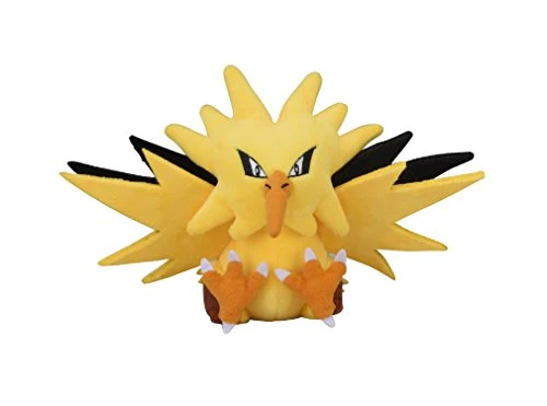 Pokemon Center Original Plush Doll Pokemon Fit Zapdos H14xW20xD8cm Yellow NEW