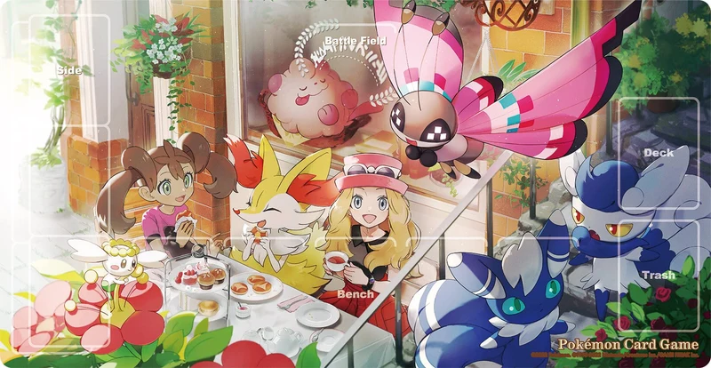 Pokemon Card Game Sword & Shield Rubber Play Mat XY Trainer Serena Card Mark NEW