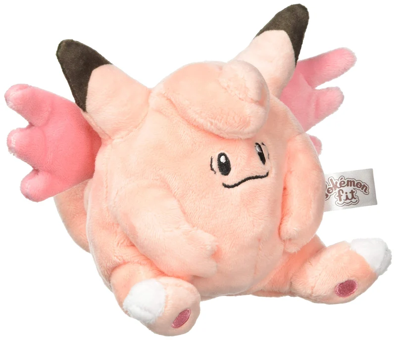 Pokemon Center Origital Pokemon fit Plush Doll Clefable H11xW16.5xD9cm Polyester