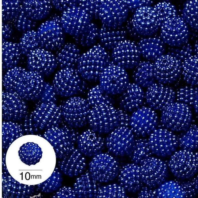 Perola Craquelada Passante Amora 10mm Em Abs Com 50 Unidades