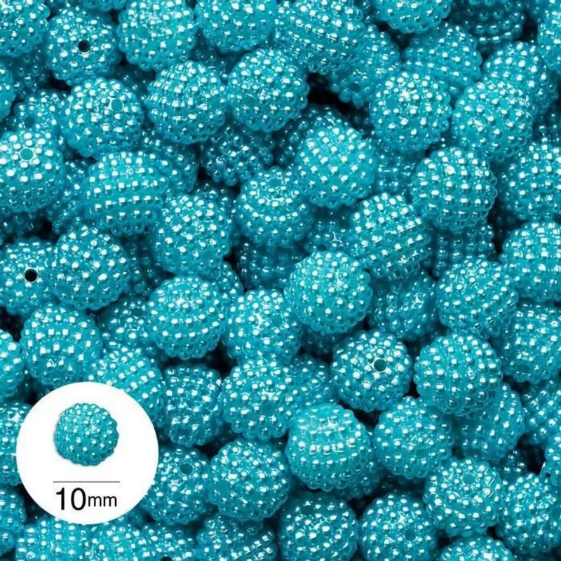 Perola Craquelada Passante Amora 10mm Em Abs Com 50 Unidades