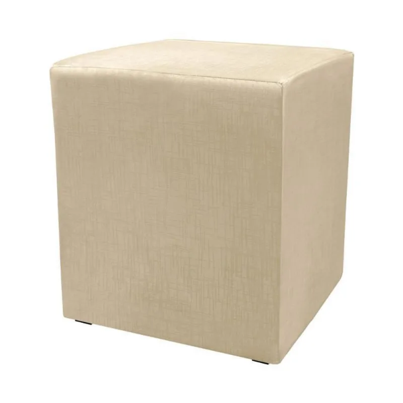 Puff Pufe Quadrado Courino Decorativo 34X34 Sala Quarto