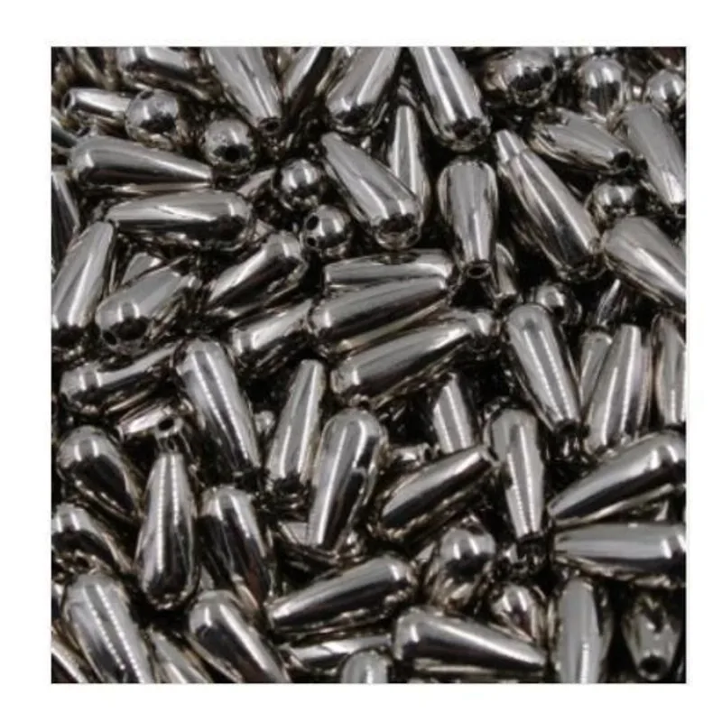 Perola Gota Passante De Plástico Abs 6x10mm