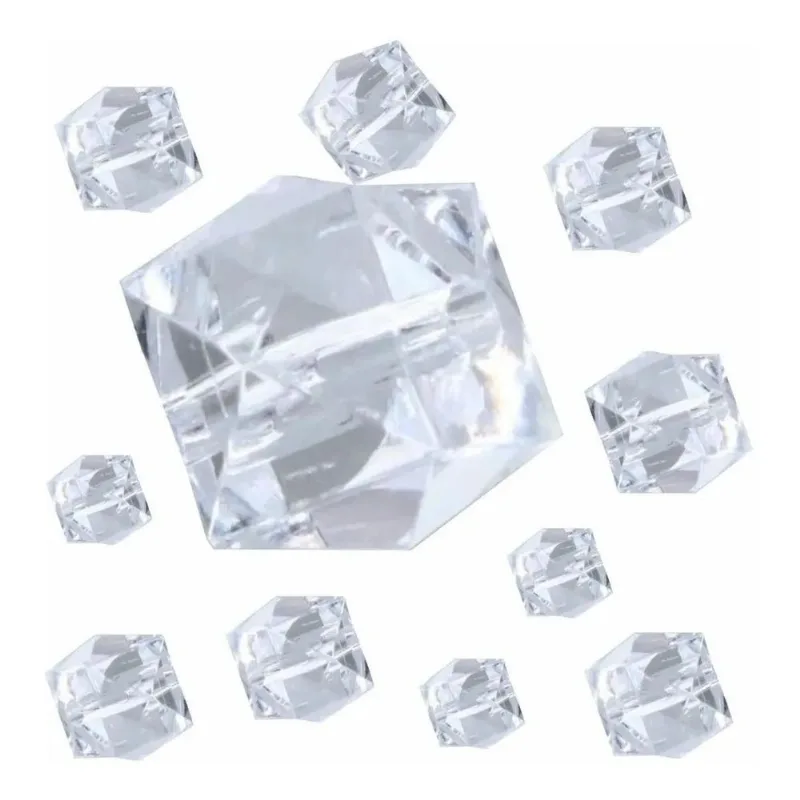 Conta Cristal Facetado Sextavado Furo 8mm Pacote 300 Un