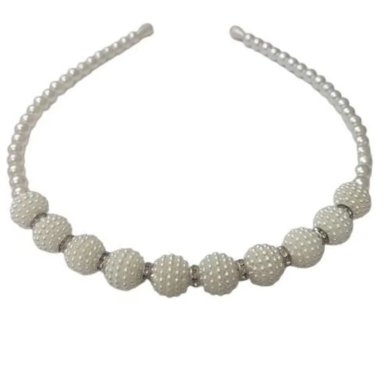 Tiara Arquinho Com Pérola Craquelada 12mm
