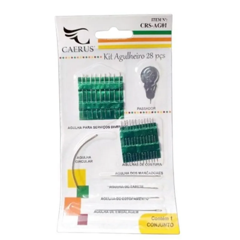 Kit De Agulhas Agulheiro Com 28 Peças Caerus
