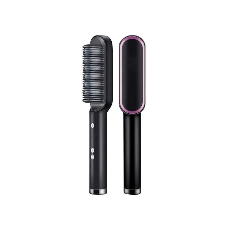 Escova Elétrica Alisadora De Cabelo Anliu Al-1298