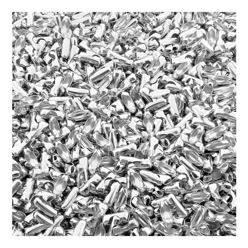 Fecho Canoa Para Corrente Bolinha 2.4mm Com 100 Unidades
