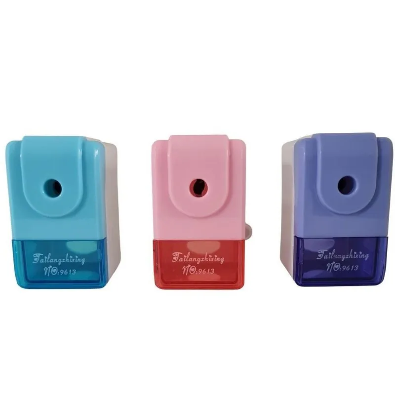 Apontador De Lápis De Mesa Manual Azul - Prático