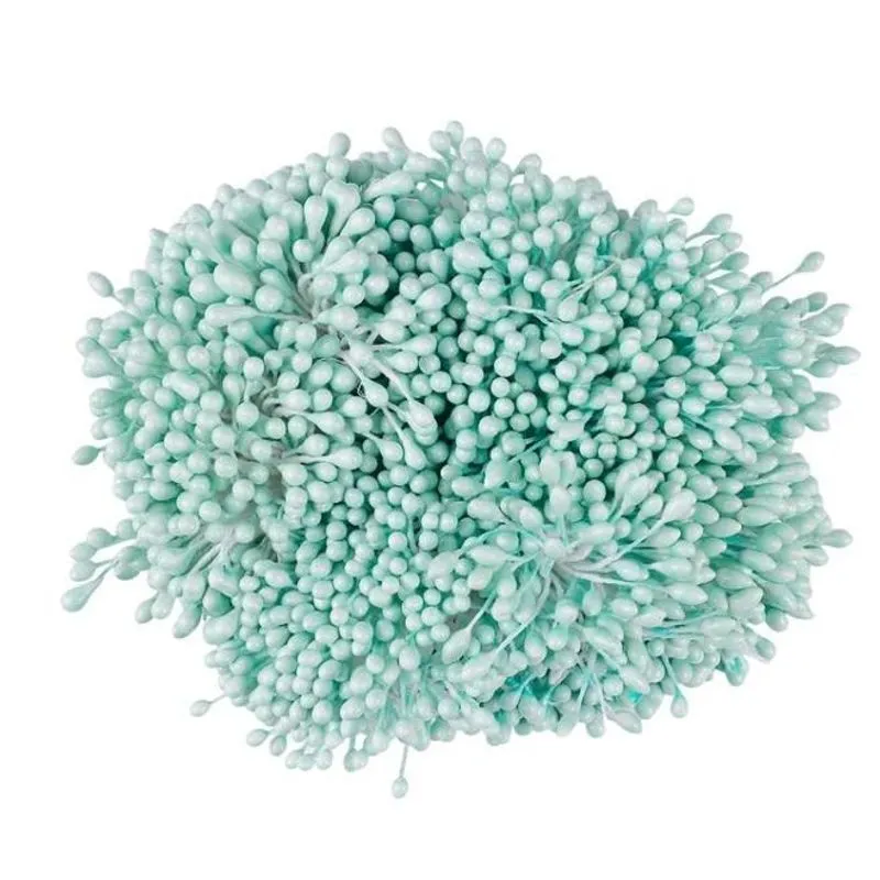 Pistilo Para Artesanato Flor Azul Claro 6cm Com 100 Unidades