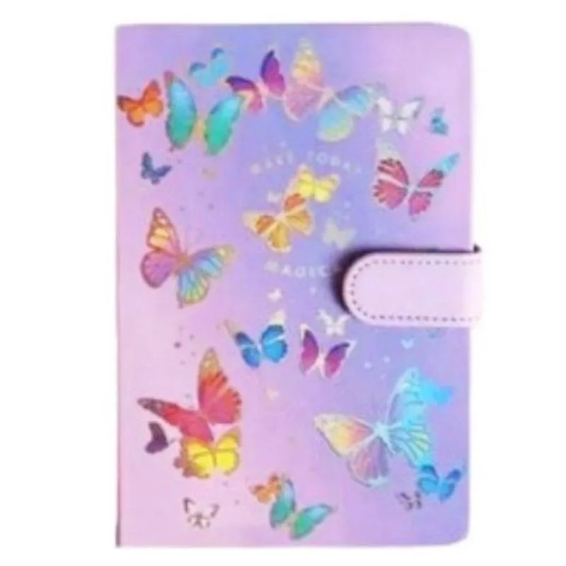 Caderno Brochura Capa Dura Borboletas 19X13Cm Com 96 Folhas