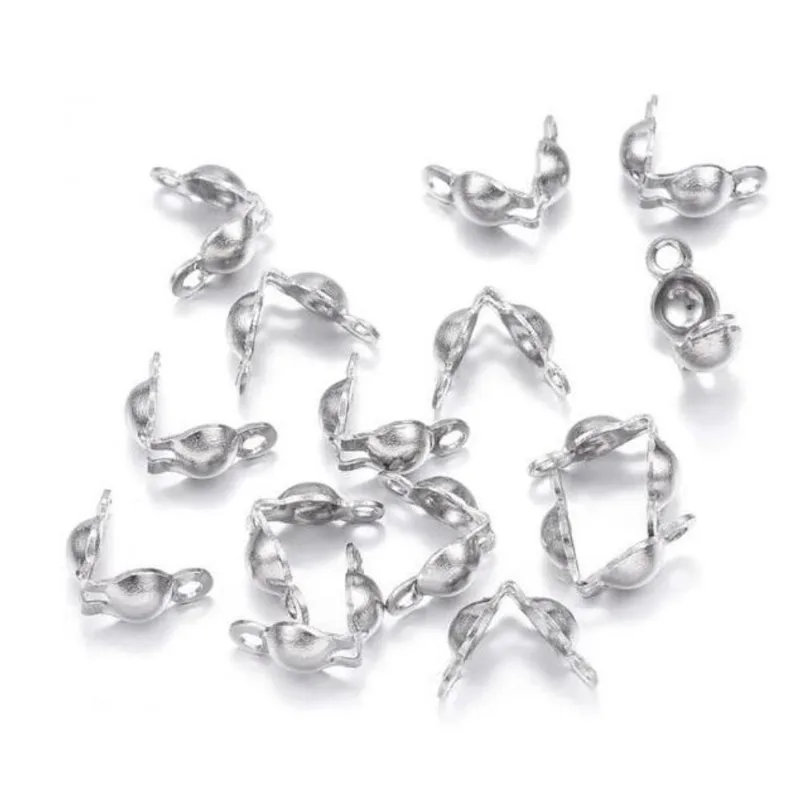 Terminal Tips Prata Em Metal Bijuteria 4x7mm Com 1.000 Peças
