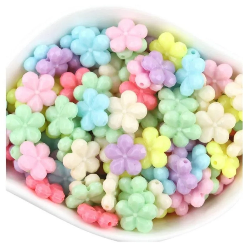 Miçanga Entremeio Flor Em Acrilico Candy Colors 13mm 500