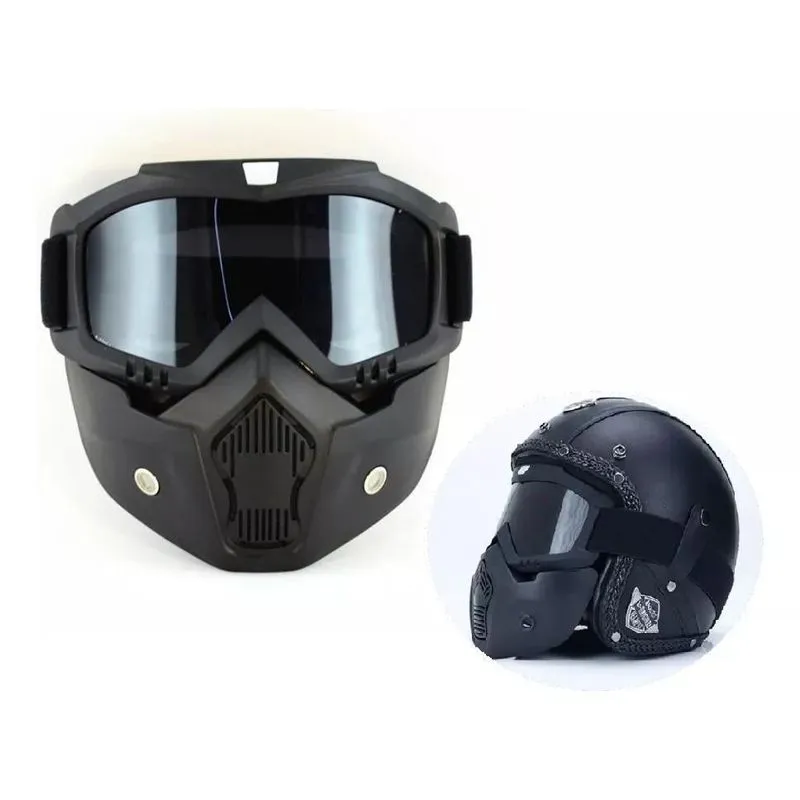 Óculos Mascara Capacete Aberto Não Shark Raw Moto Esporte