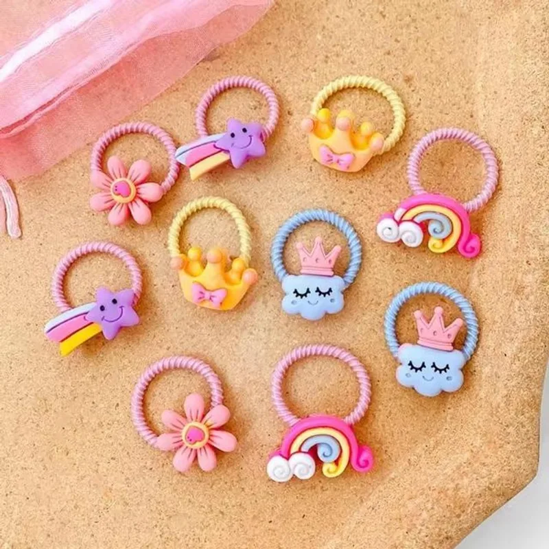 Kit Mini Elásticos De Cabelo Infantil 2cm Com 10 Unidades