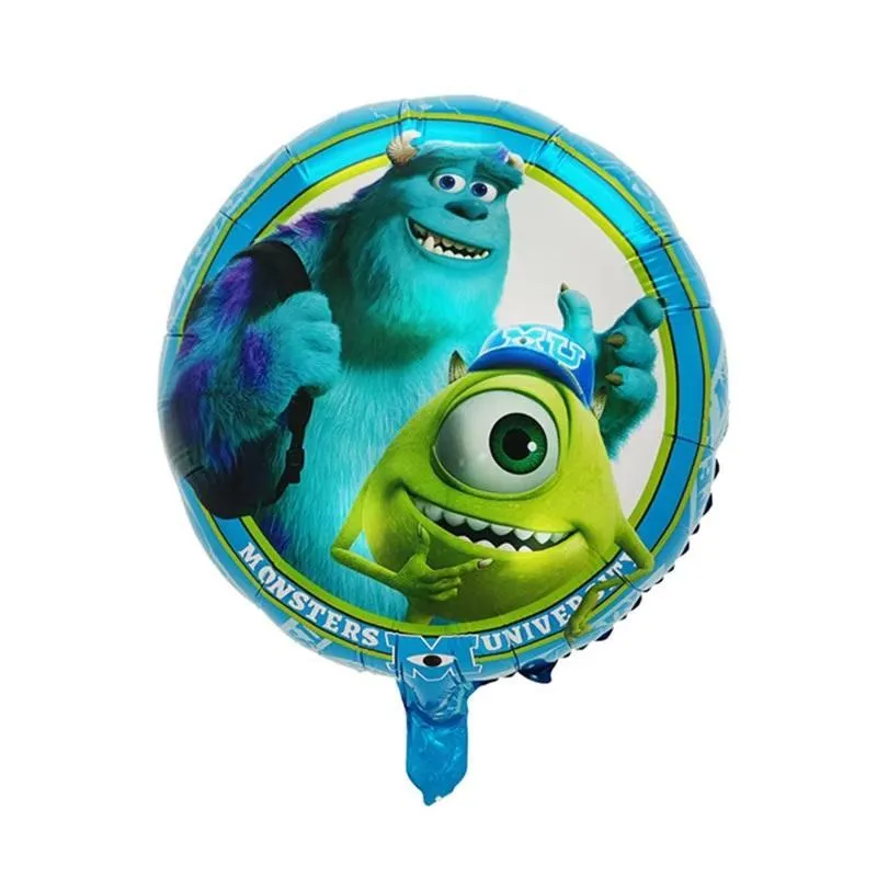 Kit Balão Metalizado Monstros Sa 45cm Com 10 Unidades