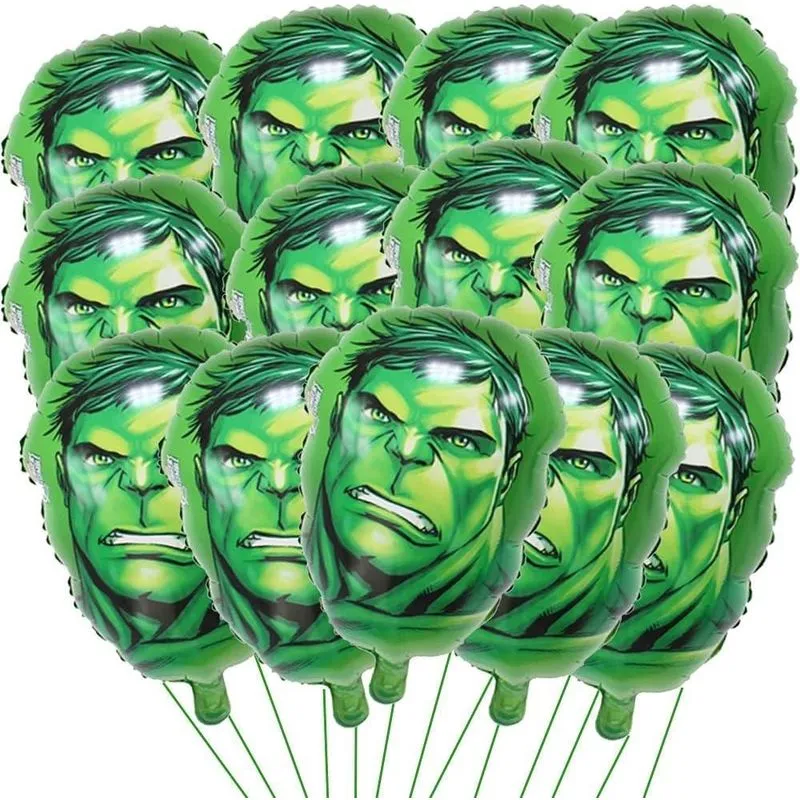 Kit Balão Metalizado Festa Hulk 42cm Com 5 Unidades
