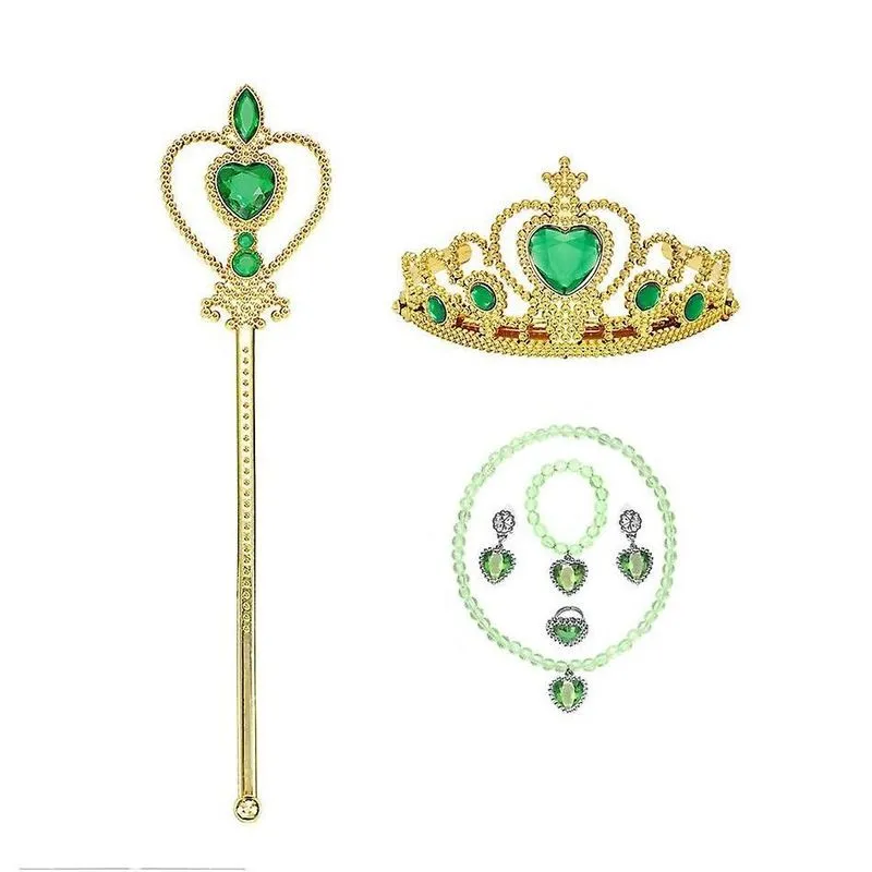 Kit Acessórios Infantil Fantasia Princesa Tiana Com 6 Peças