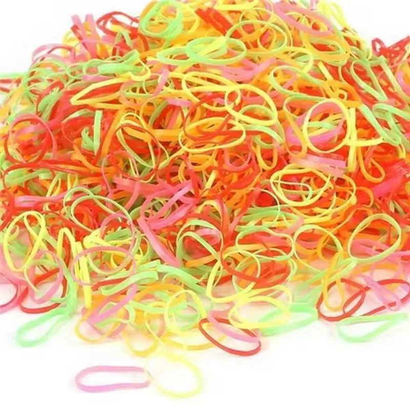 Elástico De Silicone Cabelo 3cm Multicor Neon 500 Unidades