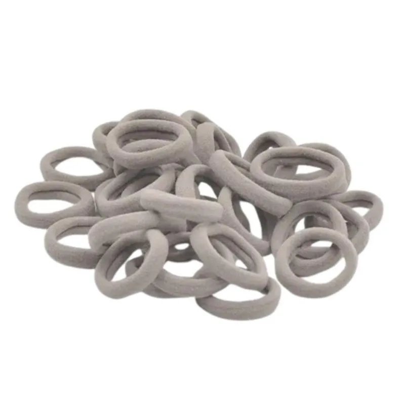Elástico De Cabelo Infantil 2cm Cinza Com 50 Unidades