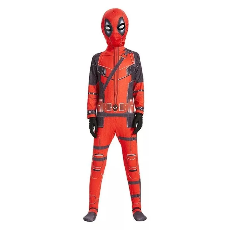 Fantasia Infantil Cosplay Dead Pool 120cm Veste 6 A 7 Anos