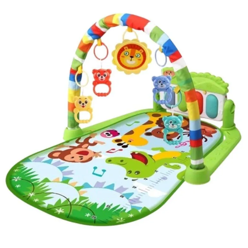 Tapete Atividades Musical Bebê Pedal Música Piano Verde