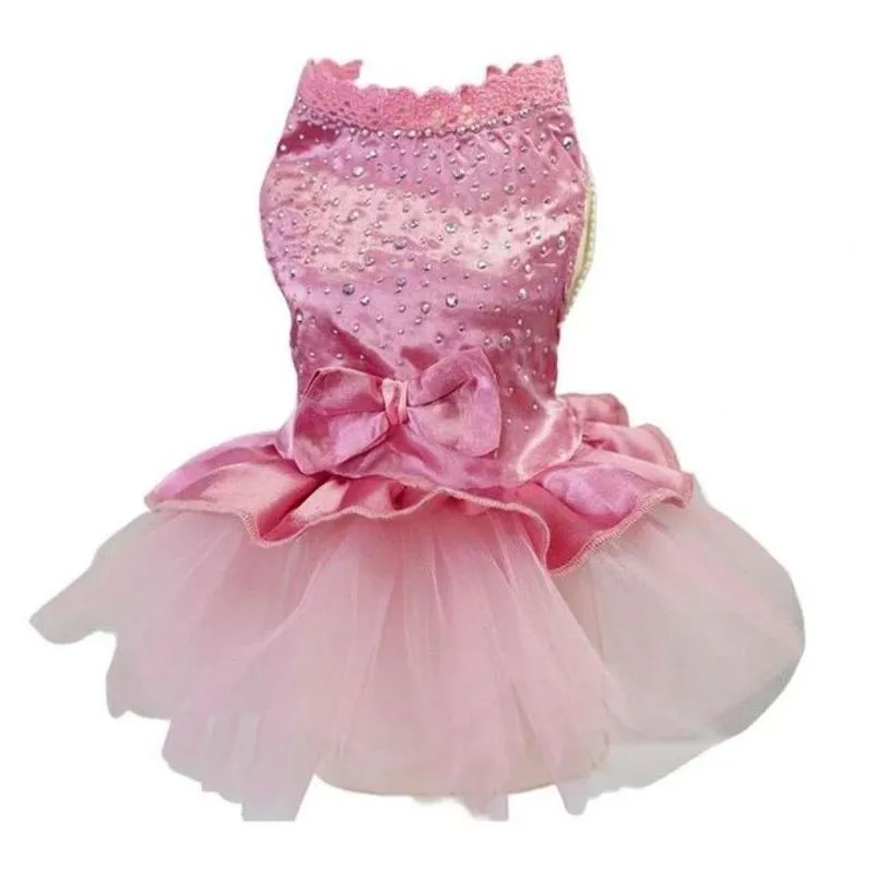 Vestido Luxo Roupa Para Pet Pequeno Porte Rosa Tam. M N.06