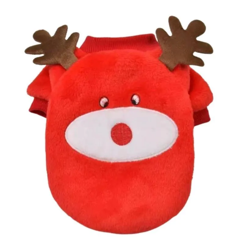 Roupa Pijama Para Pet Natal Rena Tam. Pp N.00 Vermelha