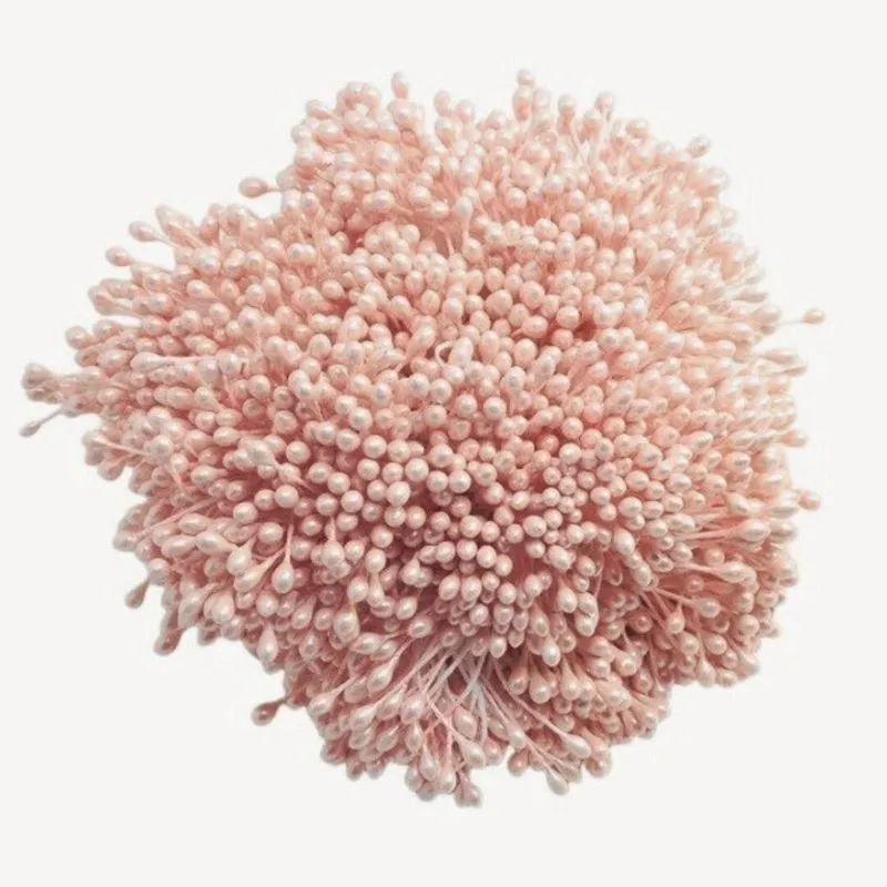 Pistilo Para Artesanato Flor Rosado 6cm Com 100 Unidades