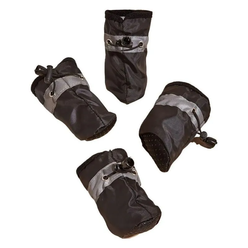 Sapato Botinha De Chuva Antiderrapante Para Pet Preto Tam. P