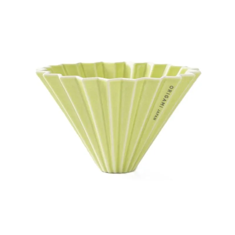 Coador Origami Porcelana Verde Tamanho 01