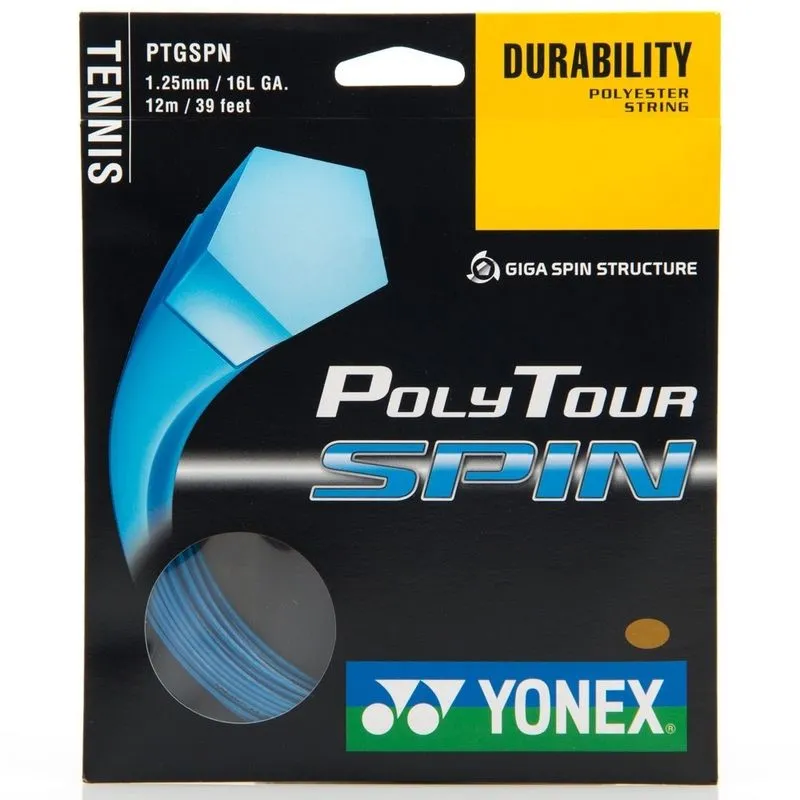 Corda Yonex Poly Tour Spin Azul 1,25 Set Individual