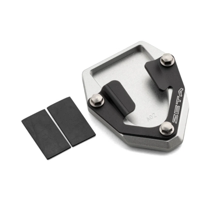 Zeta Side Stand Extender - Black / Silver - Honda CRF1000L Africa Twin / Adventu
