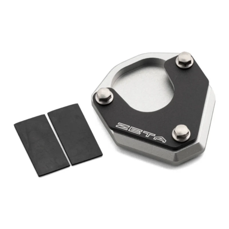 Zeta Side Stand Extender - Black / Silver - Suzuki DR-Z400S / DR-Z400SM ('00-)