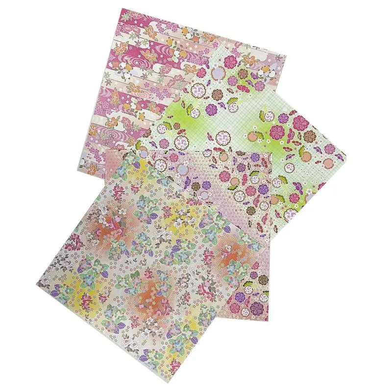 100 Folhas De Papel Para Origami Dobradura Japonesa Primavera