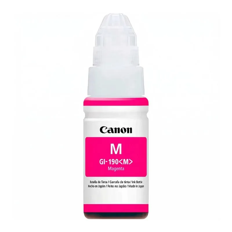 Refil De Tinta Canon GI-190M - 135ml - Magenta - Para Pixma G1100 / G2100 / G3100 / G4100