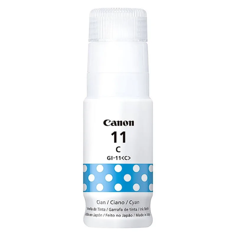 Tinta Canon GI-11 GI-11C GI11C Ciano Original para Impressora Mega Tank G3160 G2160 G-3160 G-2160 Refil 70ml