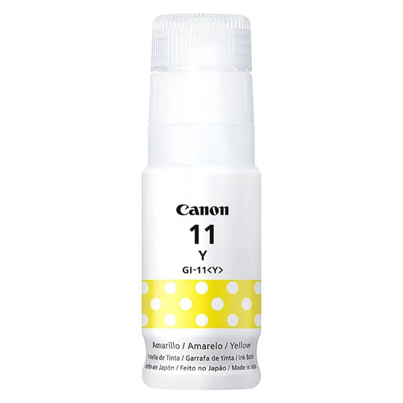 Tinta Canon GI-11 GI-11Y GI11Y Amarelo Original para Impressora Mega Tank G3160 G2160 G-3160 G-2160 Refil 70ml