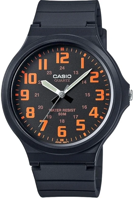 Casio Mens Watch with Black Dial and Black Strap MW-240-4BVEF