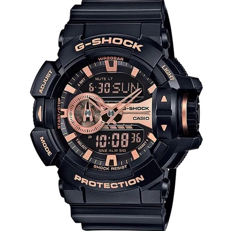 Relógio Casio G-Shock Masculino Anadigi Preto GA-400GB-1A4DR