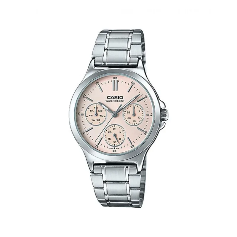 Reloj Casio Ltpv300d-4audf Plateado Mujer