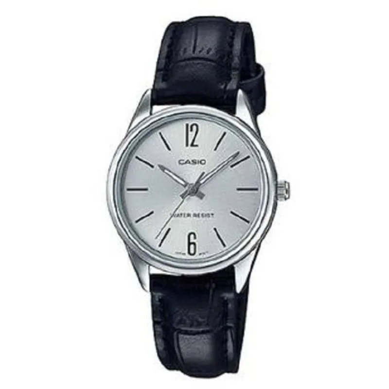 Relógio Feminino Casio Analógico LTP-V005L 7BU - Prata Couro