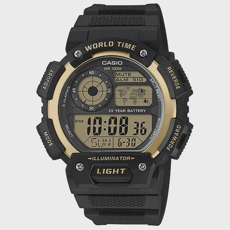 Relógio casio masculino digital preto AE-1400WH-9AVDF