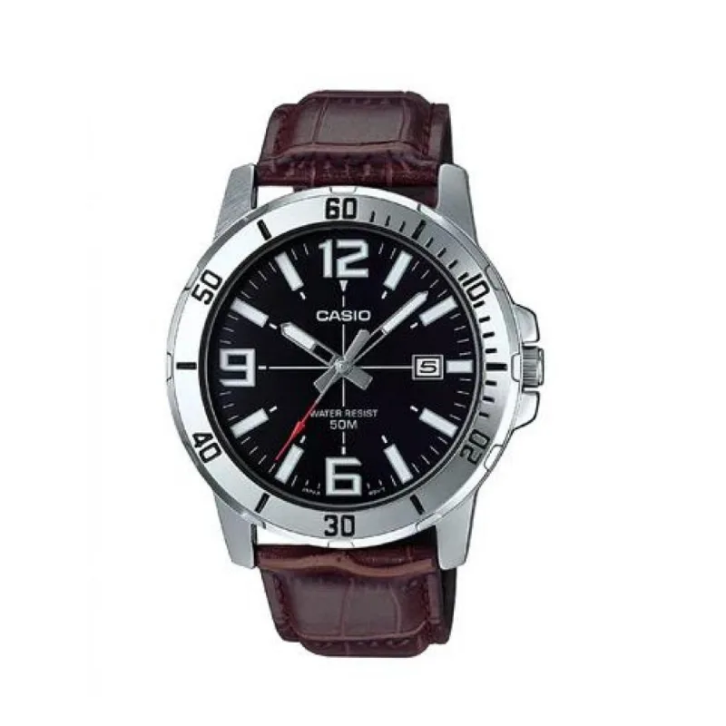 Reloj Casio Mtp_vd01l_1b Marrón Hombre