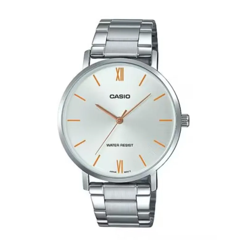 Reloj Casio Mtpvt01d-7budf Plateado Hombre
